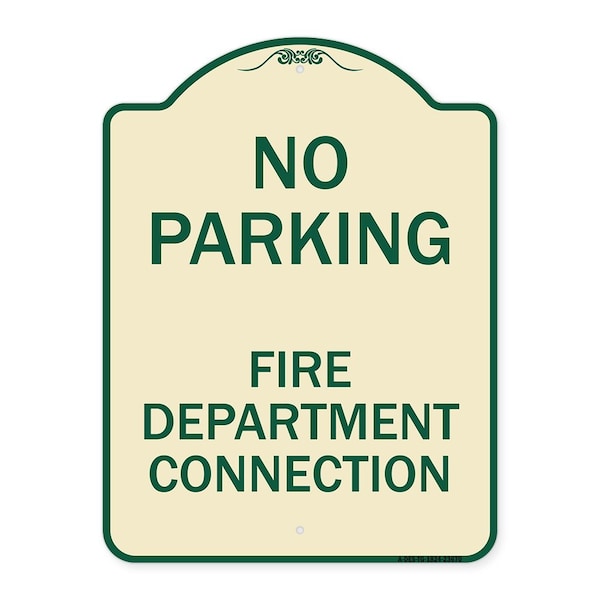 Signmission No Parking No Parking Fire Department Connection Heavy-Gauge Aluminum Sign, 24" x 18", TG-1824-23670 A-DES-TG-1824-23670 - main